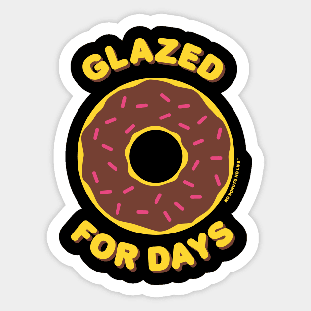 Glazed For Days (Chocolate Donut) Sticker by nodonutsnolife